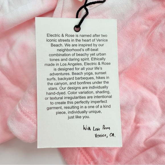 ELECTRIC & ROSE Ember & Cloud Tie-Dye Bloom Aero Crop Sweatshirt XS - Picture 8 of 9